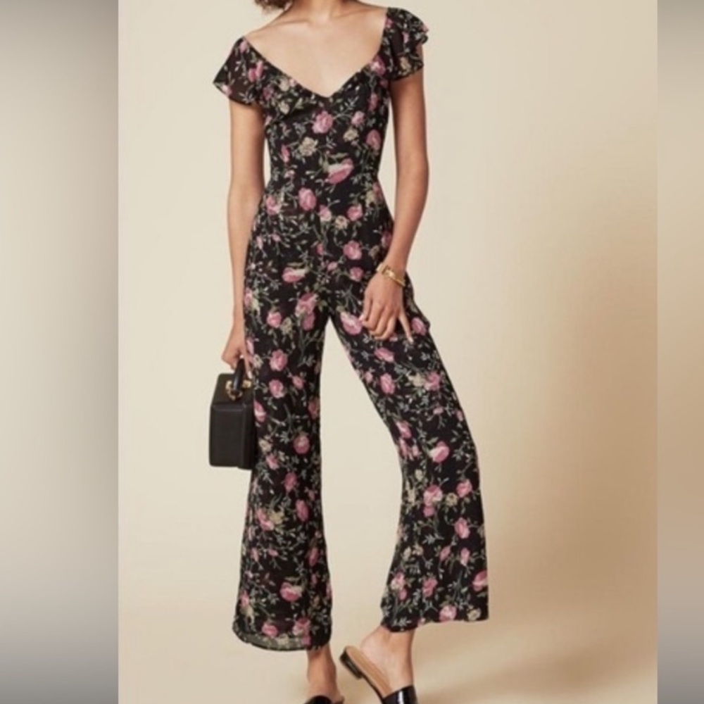 Reformation floral jumpsuit size 0